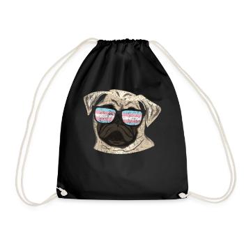 Transgender Trans LGBT Pride - Drawstring Bag - black - Front
