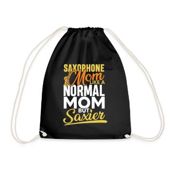 Saxophone mom like a normal mom - Turnbeutel - Schwarz - Vorne