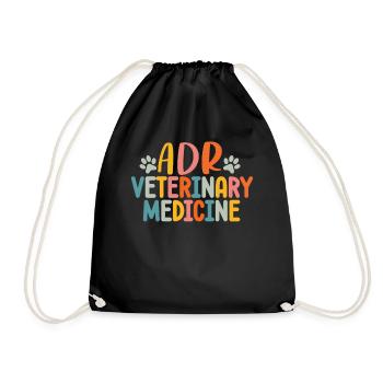 ADR Veterinary Medicine Animal Pet Care Funny - Drawstring Bag - black - Front