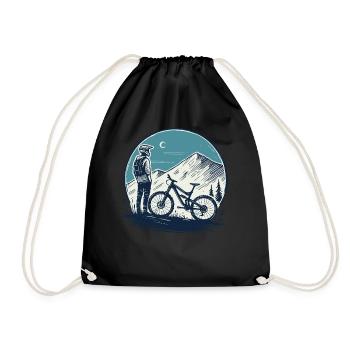 Cycling Adventure Mountains Night Riders - Drawstring Bag - black - Front