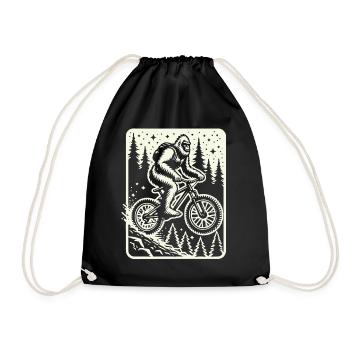 Aventure à vélo avec Bigfoot dans la forêt - Sac de sport léger - noir - Devant