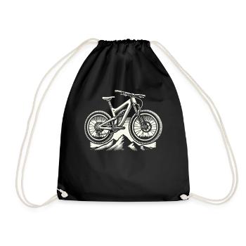 Adventure Bike Mountains Mountain Bike Love - Drawstring Bag - black - Front