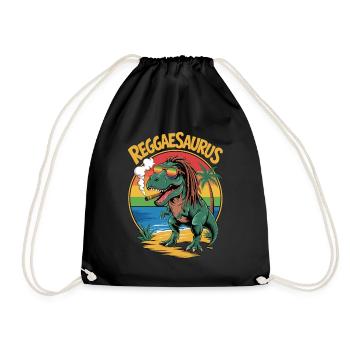 Reggaesaurus - Turnbeutel - Schwarz - Vorne