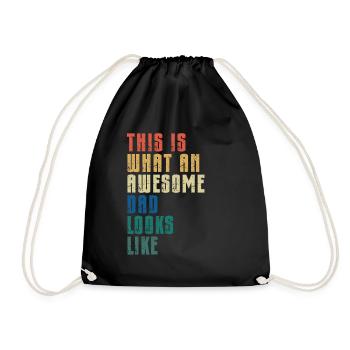 Father's Day Father's Day Gift Dad Dad - Drawstring Bag - black - Front