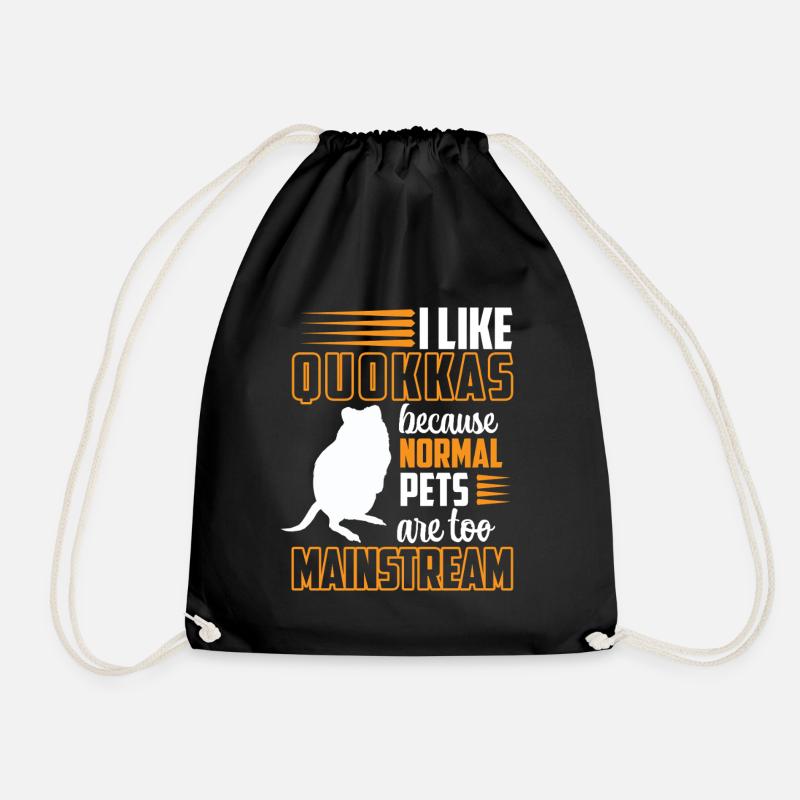 Quokka sind spannend Beuteltier Quokka - Turnbeutel - Schwarz