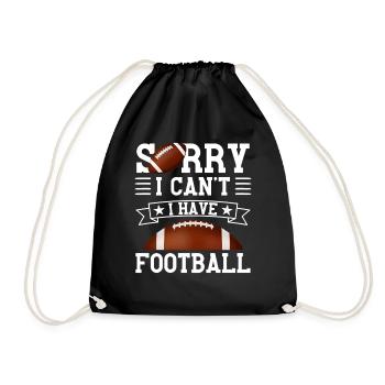 Funny American Football Saying - Drawstring Bag - black - Front