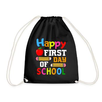 Premier jour d’école Début de l’école - Sac de sport léger - noir - Devant