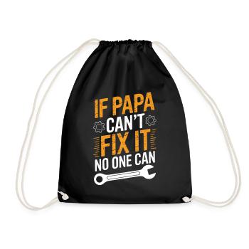 Funny Dad DIYer Saying Dad - Drawstring Bag - black - Front
