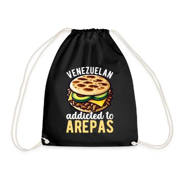 Venezolanische Arepas - Turnbeutel - Schwarz - Vorne