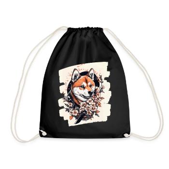 Shiba Inu - Sac de sport léger - noir - Devant
