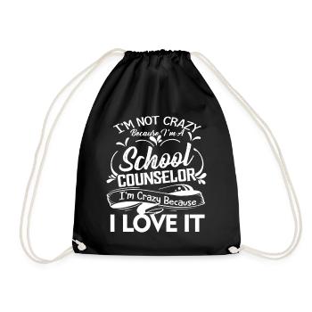Counselor Crazy Counselor And I Love It - Drawstring Bag - black - Front