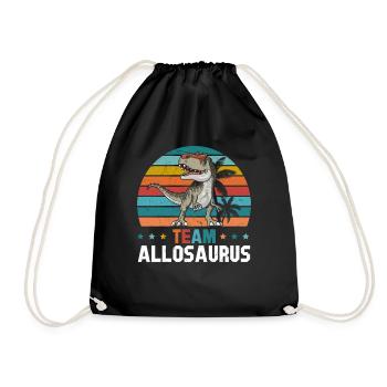 Dinosaur Funny Dino Lover - Team Allosaurus - Turnbeutel - Schwarz - Vorne