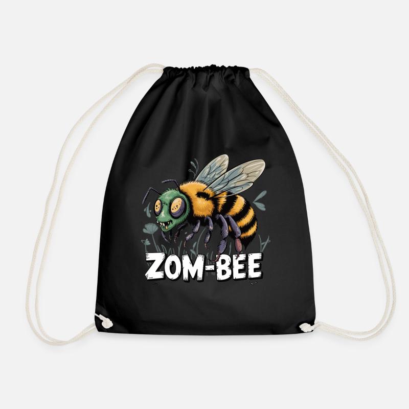 Zom-Bee – Lustiges Halloween Design - Turnbeutel - Schwarz