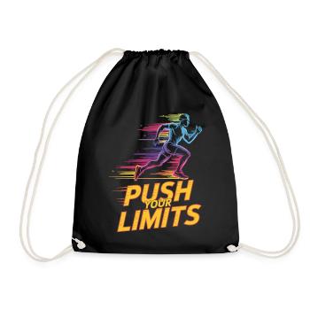 Motivation for runners and athletes - Drawstring Bag - black - Front