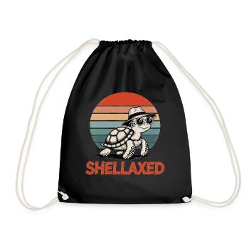Motif de tortue effrayante pour les vacances - Sac de sport léger - noir - Devant