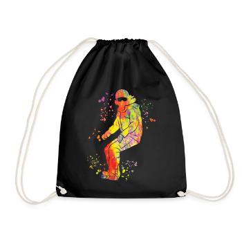 Snowboarder Snowboarding Snowboard - Drawstring Bag - black - Front