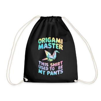 Origami Master Papier Falten Tie Dye Origami - Turnbeutel - Schwarz - Vorne