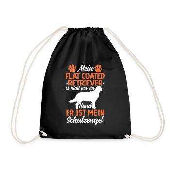 Flat Coated Retriever ist nicht nur ein Hund - Turnbeutel - Schwarz - Vorne