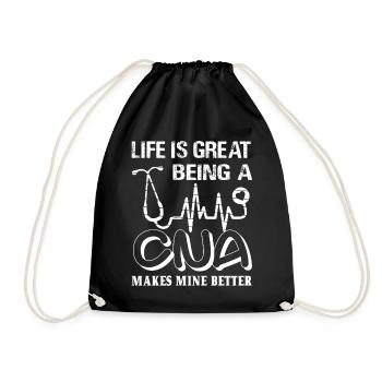 CNA Being A CNA Makes Mine - Drawstring Bag - black - Front