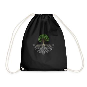 Arbre technologique : Fusion de la nature et de la technologie - Sac de sport léger - noir - Devant