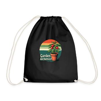 Garden Alchemist Retro Tomato - Drawstring Bag - black - Front