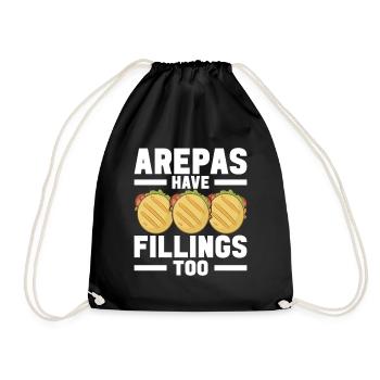Venezolanische Arepas - Turnbeutel - Schwarz - Vorne