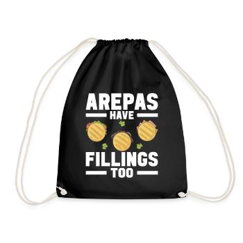 Venezolanische Arepas - Turnbeutel - Schwarz - Vorne