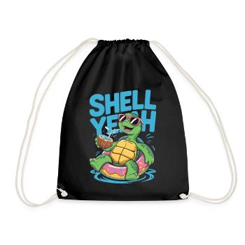Shell yeah – Chill Turtle - Sac de sport léger - noir - Devant