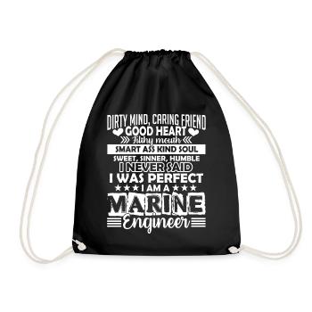 Marine Engineer I am A Marine Engineer - Drawstring Bag - black - Front