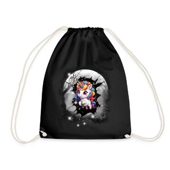 Licorne Licorne Créature mythique Créature mythique Enfants - Sac de sport léger - noir - Devant