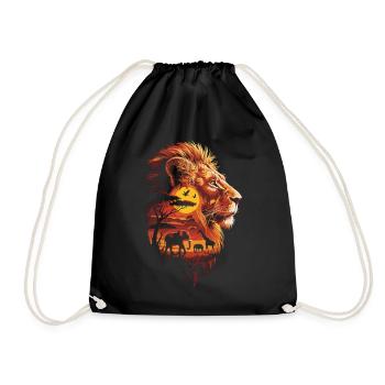 Afrique Faune Lion Roi des Animaux - Sac de sport léger - noir - Devant