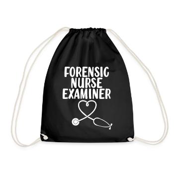 Forensic Nurse Examiner Medical Sane Nurse - Drawstring Bag - black - Front