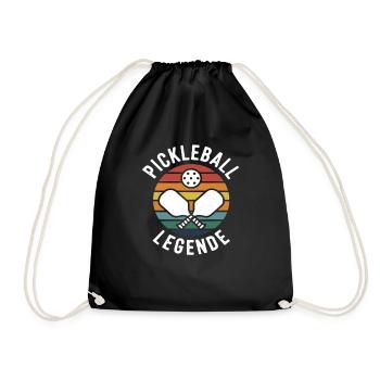 Pikleball Legende - Turnbeutel - Schwarz - Vorne