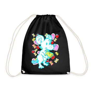 Retro Mouse Rat Mice Rats Kids Child - Drawstring Bag - black - Front