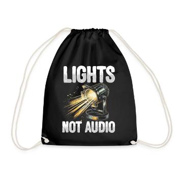Lighting technician Lighting technician Lighting technology - Drawstring Bag - black - Front