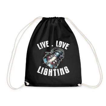Lighting technician Lighting technician Lighting technology - Drawstring Bag - black - Front