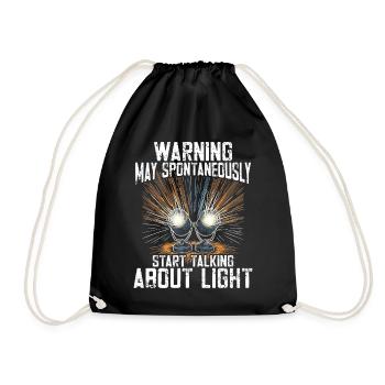 Lighting Technician Lighting Technician Lighting Technology - Drawstring Bag - black - Front