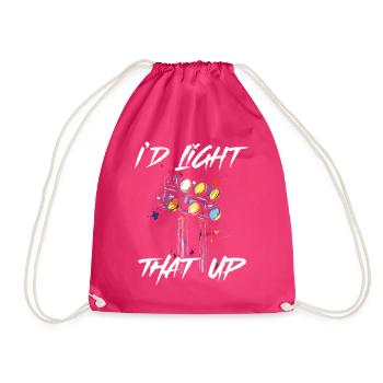 Lighting technician Lighting technician Lighting technology - Drawstring Bag - fuchsia - Front