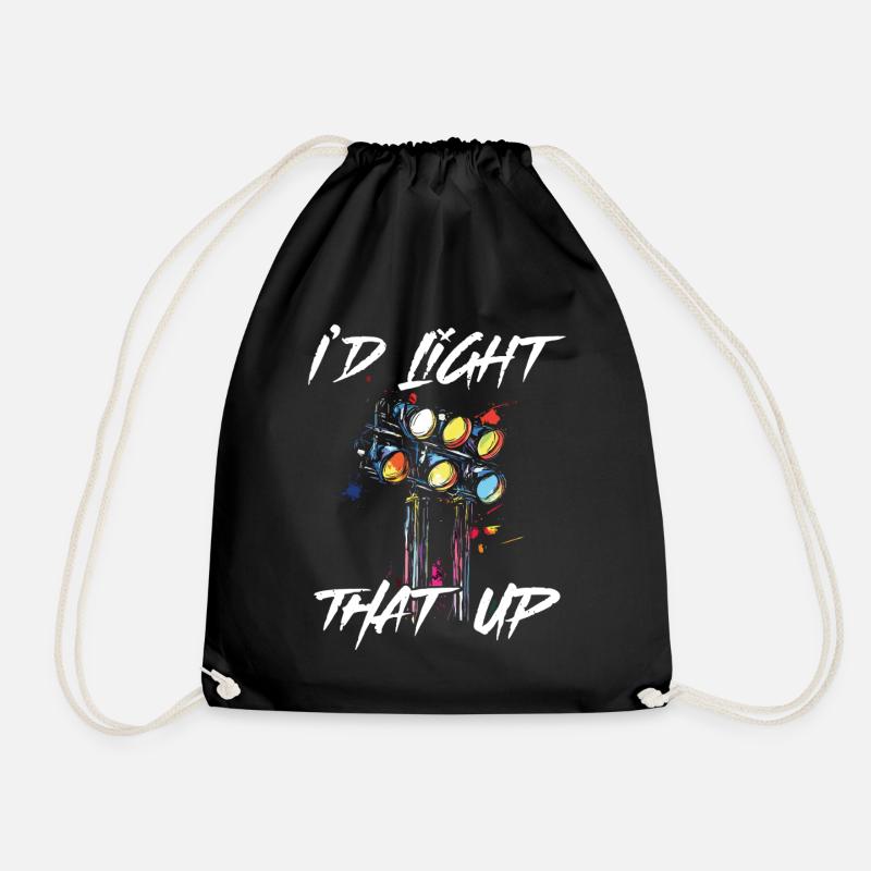Lighting technician Lighting technician Lighting technology - Drawstring Bag - black