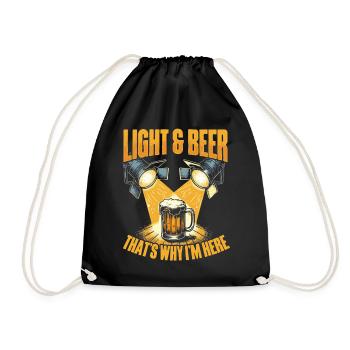 Lighting technician Lighting technician Lighting technology - Drawstring Bag - black - Front