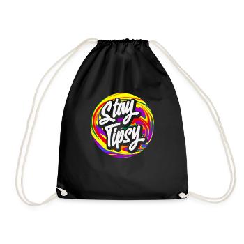 Stay Tipsy Bartender Artwork - Drawstring Bag - black - Front