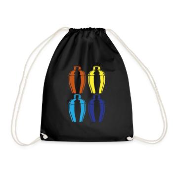 Colorful Shaker Art for Bartenders - Drawstring Bag - black - Front