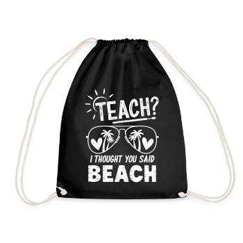 Chemise de plage drôle pour les enseignants - Sac de sport léger - noir - Devant