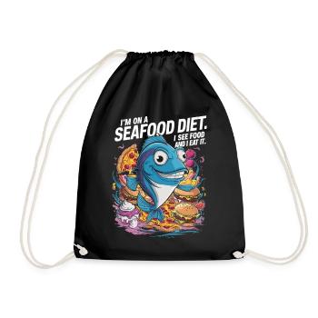 Régime alimentaire aux fruits de mer – Je vois de la nourriture - Sac de sport léger - noir - Devant