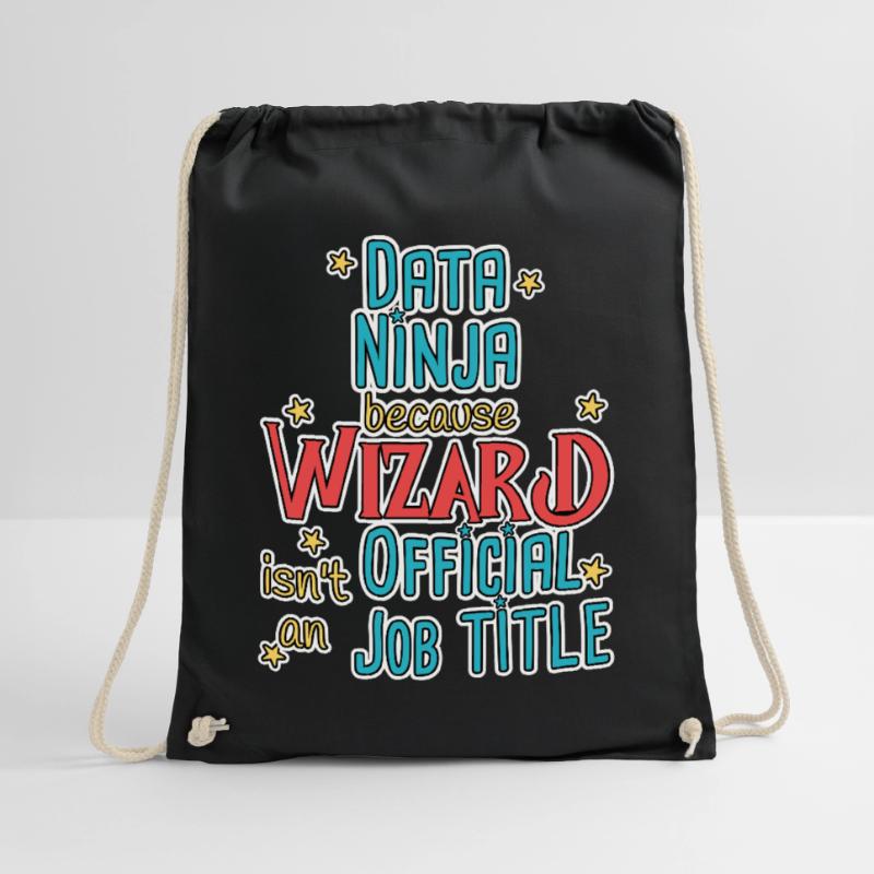 Data Ninja Wizard Drawstring Bag