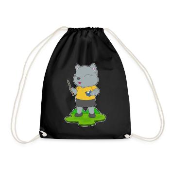 École de livres pour les enseignants de chats - Sac de sport léger - noir - Devant