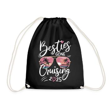 Besties Cruise 2025 - Copines en croisière - Sac de sport léger - noir - Devant