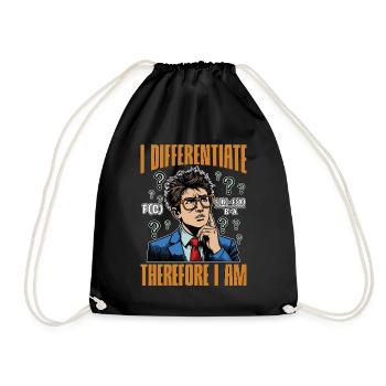 Mathematician I Differentiate Therefore Math Tutor - Drawstring Bag - black - Front