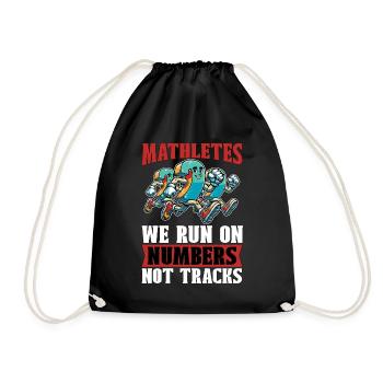 Mathematician Mathletes We Run On Statistician - Drawstring Bag - black - Front