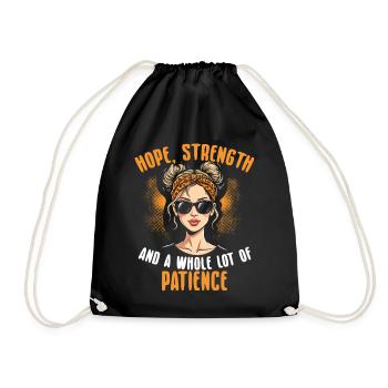 Awareness of Infertility IVF Fertilization - Drawstring Bag - black - Front